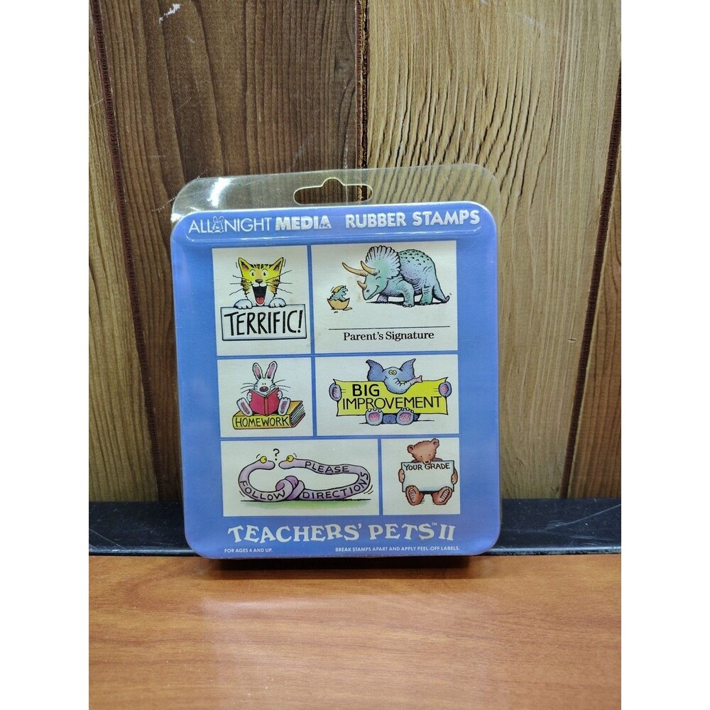 New Vintage Teacher's Pets II Rubber Stamps All Night Media,Inc
